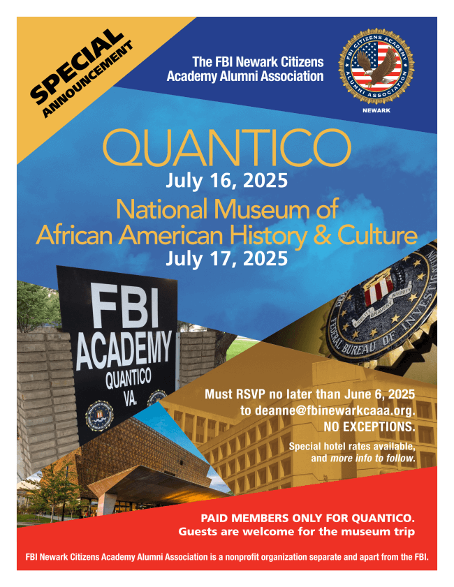 Trip to the FBI Academy in Quantico VA 2025